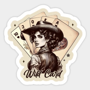 Wild Card Cowgirl Sticker